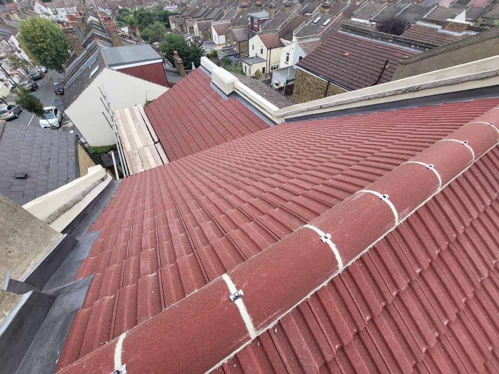 Robinson Roofers working on a pitched roof